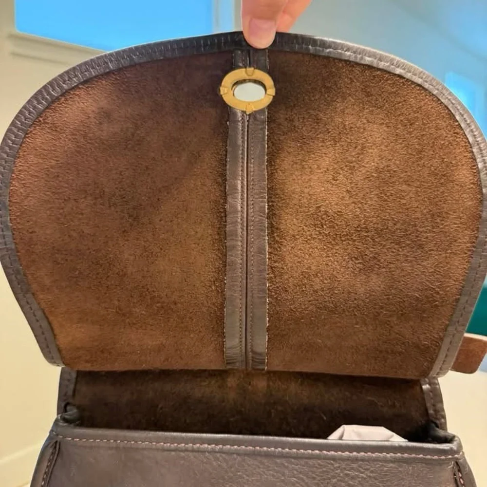 👜 COACH Cashin Vintage NYC Crescent Metal Tag Beautifully Textured Mocha 9235 - Picture 7 of 16